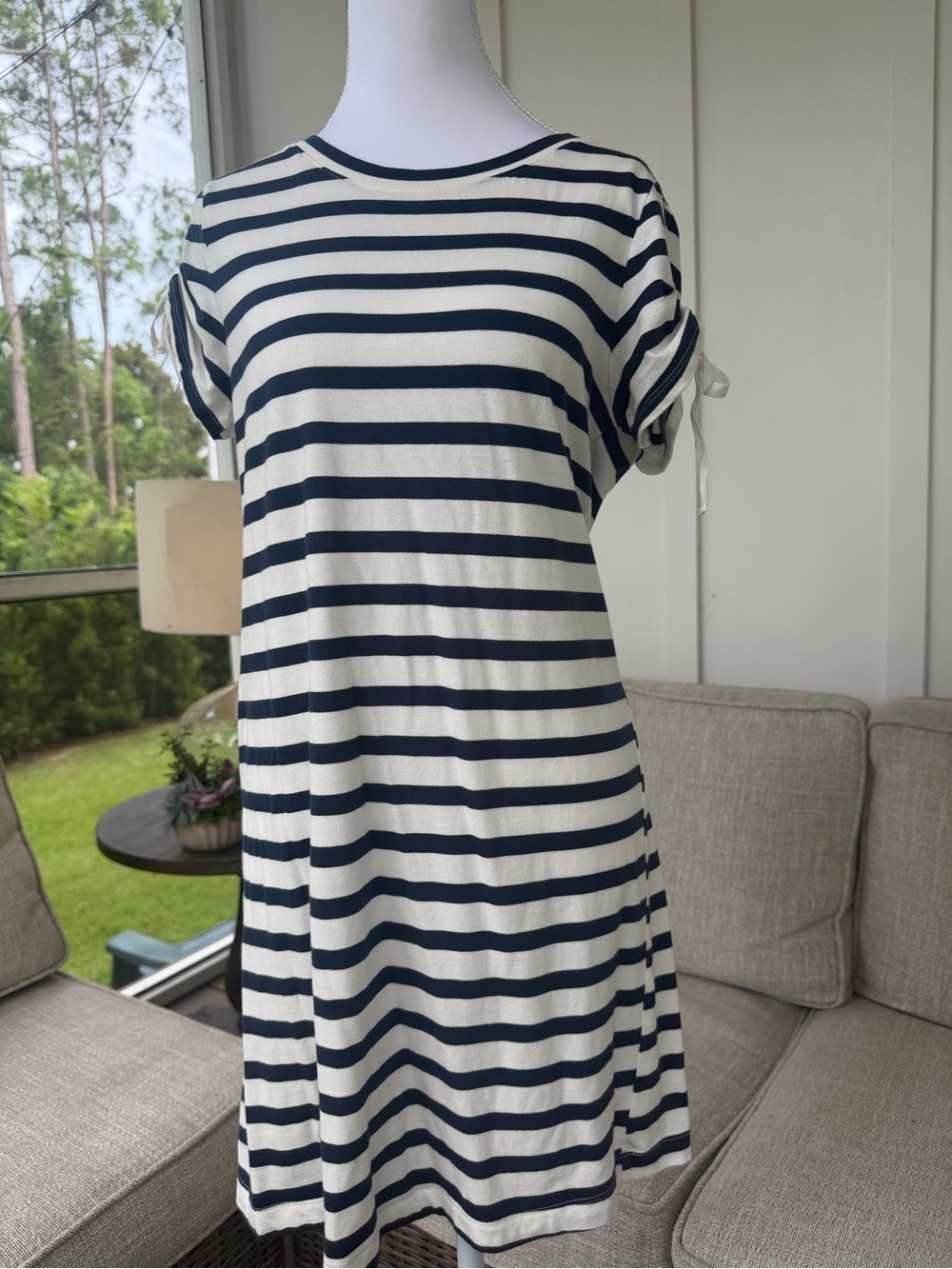 Sanctuary Navy and White Striped Crewneck Dress - Picture 6 of 8